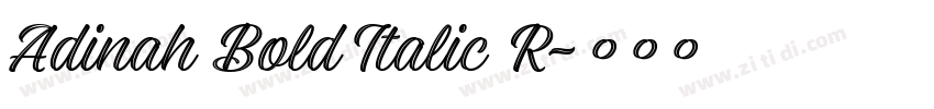 Adinah Bold Italic R字体转换